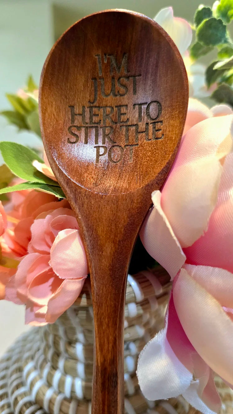 13 in. Wooden Kitchen Spoon