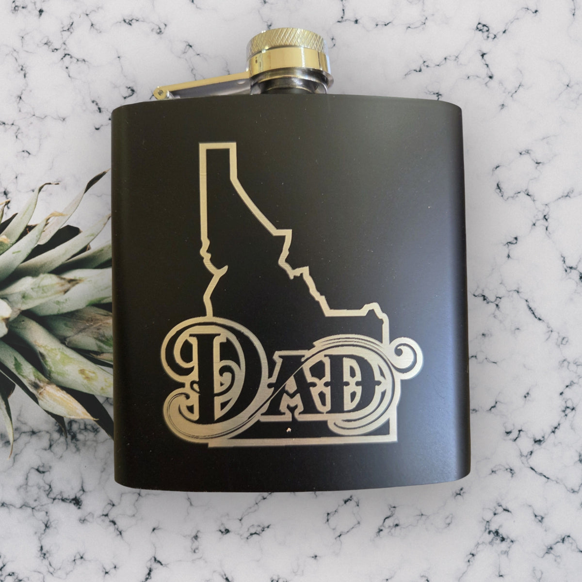 Laser Engraved 7 oz Flask