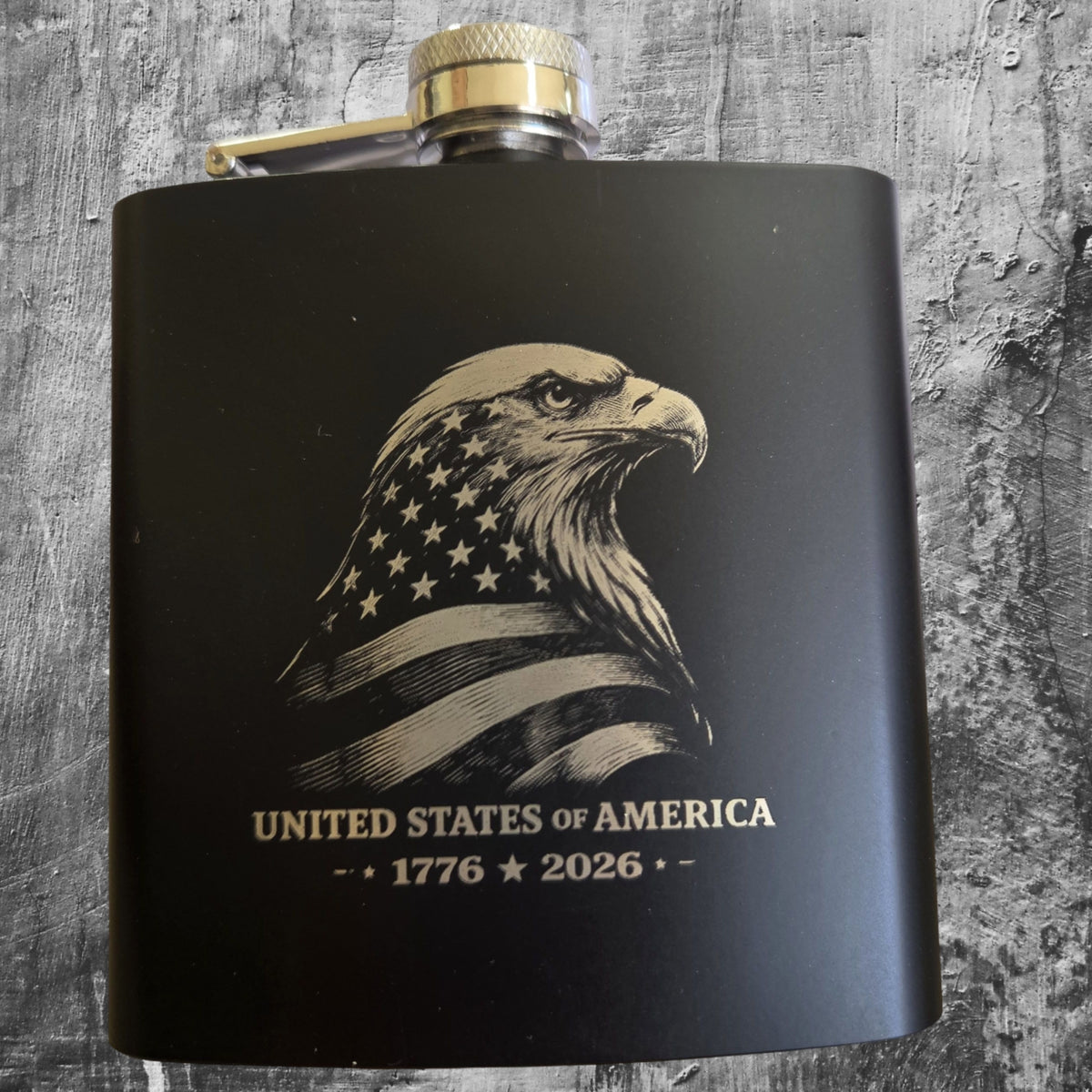 Laser Engraved 7 oz Flask