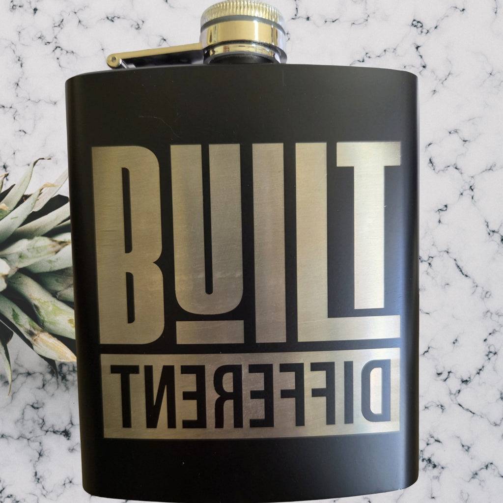 Laser Engraved 7 oz Flask