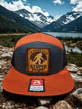 Squatch Juice Patch Full Grain Leather Richardson Flat Bill
