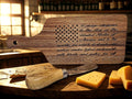 Patriotic Mini Cheeseboard Set with Engraved Pledge