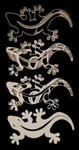 3D Wood Multi-Layered Picture - Lizard
