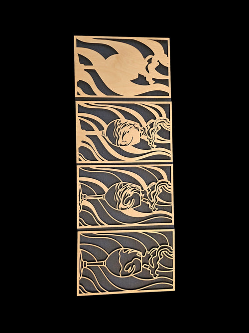 3D Multi-layered Wood Picture - Wine